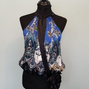 Bebe XS silk sleeveless blouse
